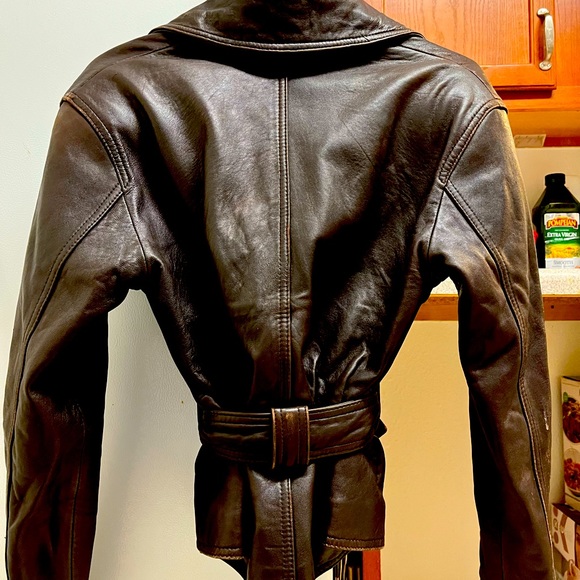 Extra small, Tannery West jacket. Real brown leather. - Picture 2 of 3